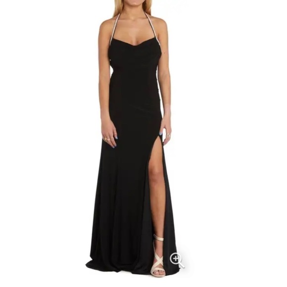 🖤Morgan & Co Drape Front Gown Women’s/Juniors Size 0🖤 - Picture 1 of 12